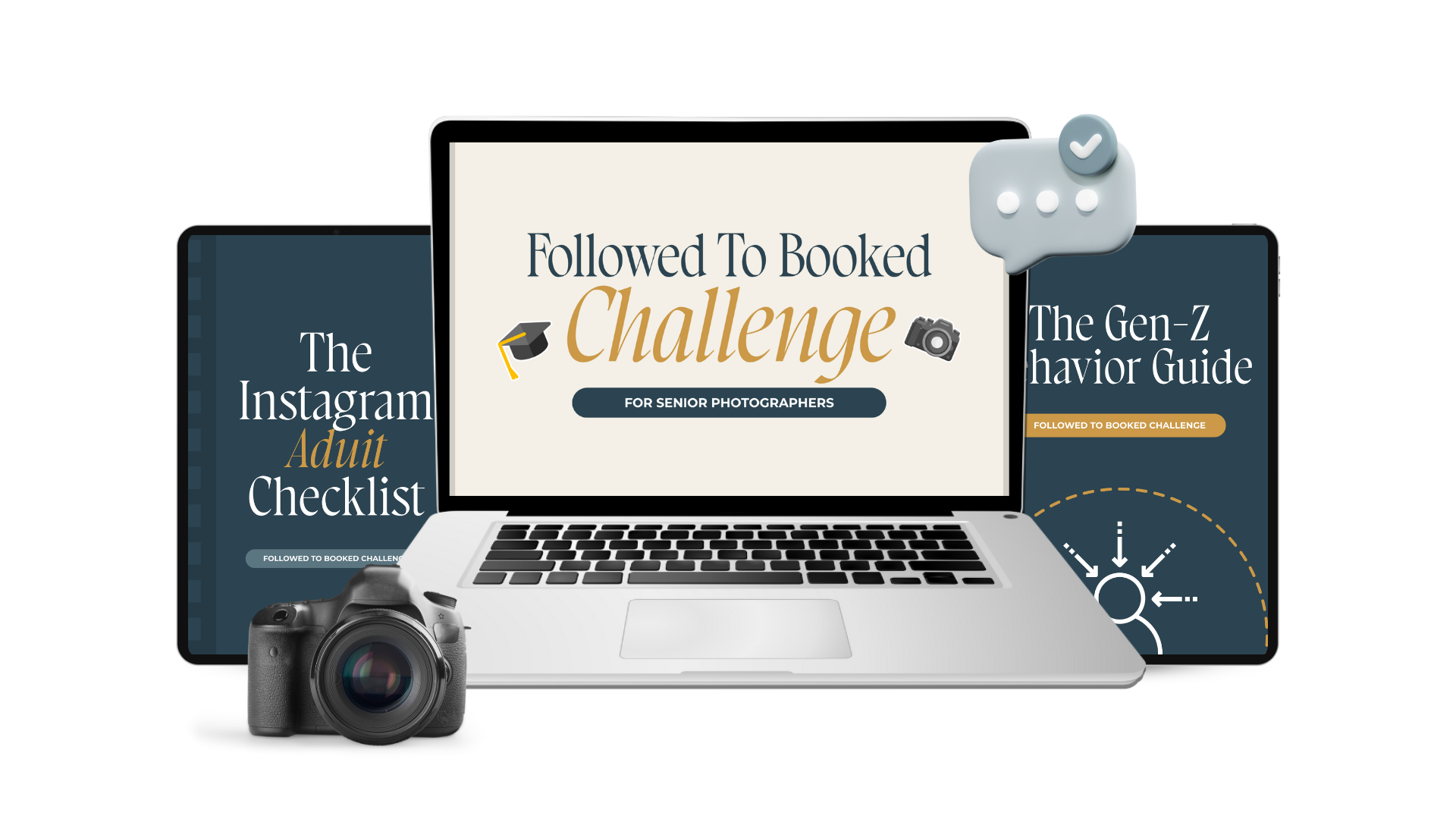 The Swipe, Stalk, Book Challenge laptop and tablet mockup